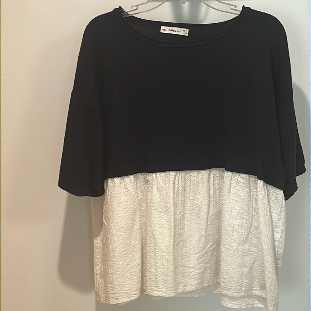 Zara knit peplum sweater (S)